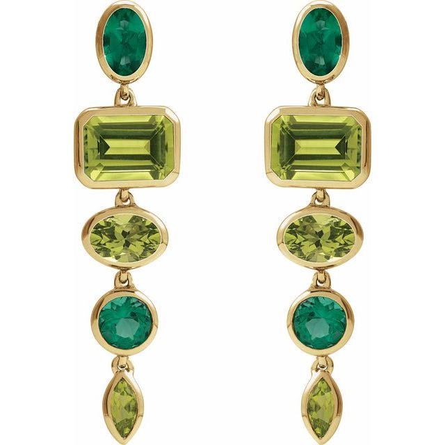 Multi-Stone Dangle Earrings