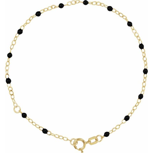 2 mm Enamel Bead Adjustable Chain