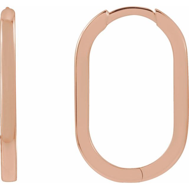 Elongated Hoop Earrings