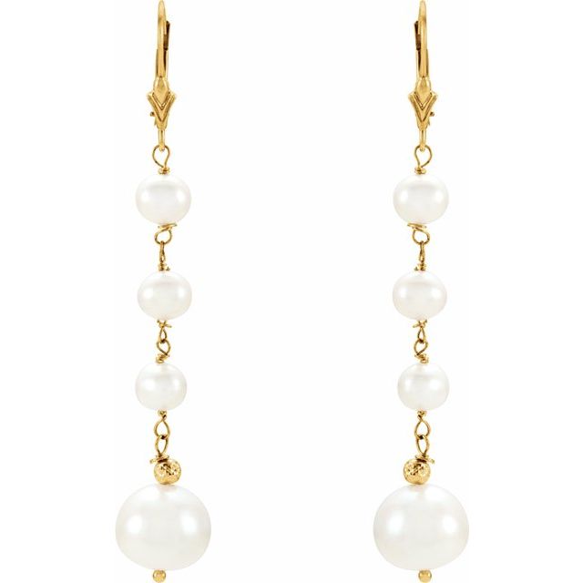 Graduated Pearl Earrings