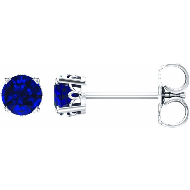 Round 4-Prong Scroll SettingÂ® Stud Earrings