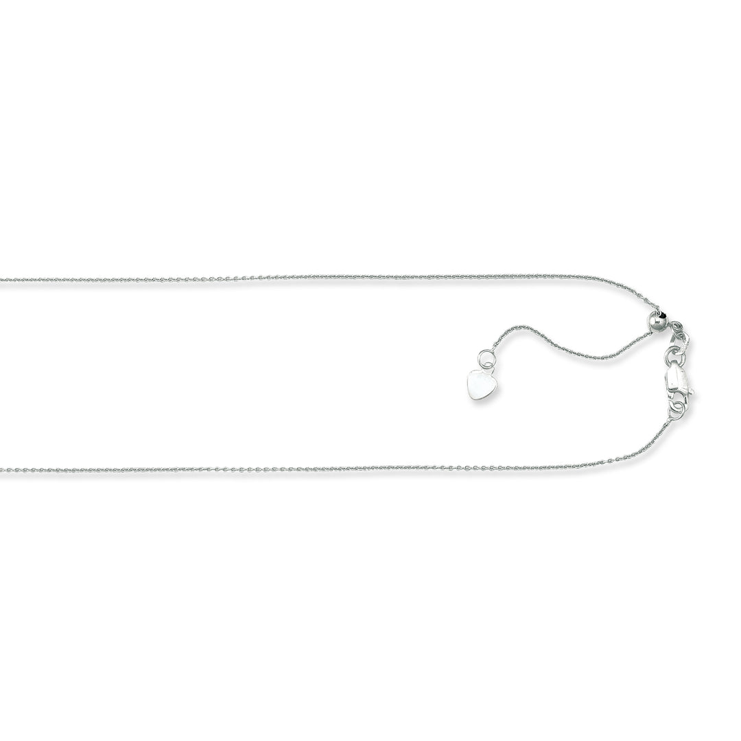 10K Gold 1.1mm Adjustable Cable Chain