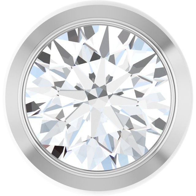 Round Bezel-Set Slide Pendant