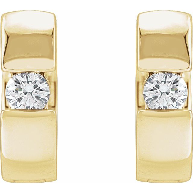 Accented Huggie Hoop Earrings