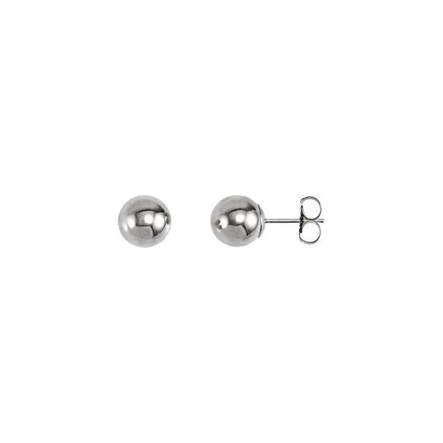 Ball Earrings with Bright Finish