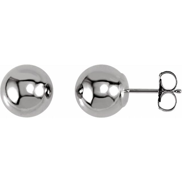 Ball Earrings with Bright Finish