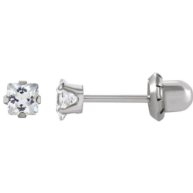 Round 4-Prong InvernessÂ® Piercing Stud Earrings