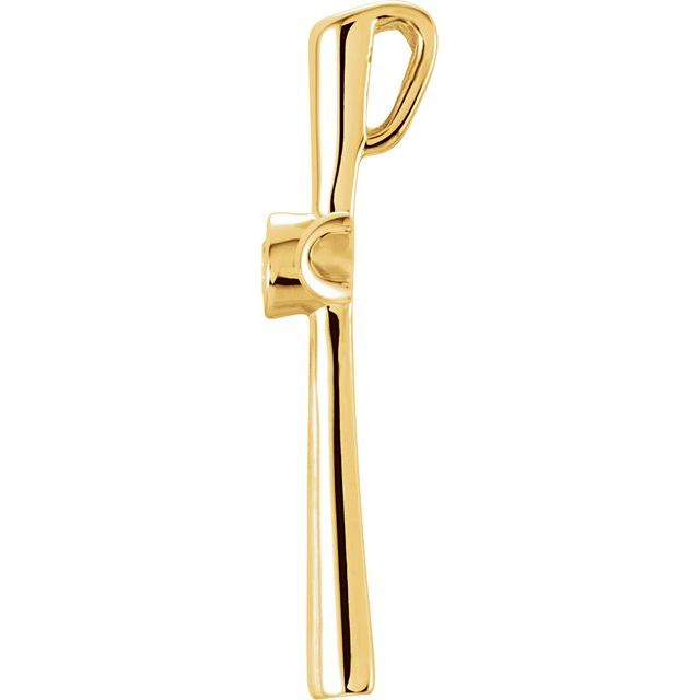 Solitaire Cross Pendant