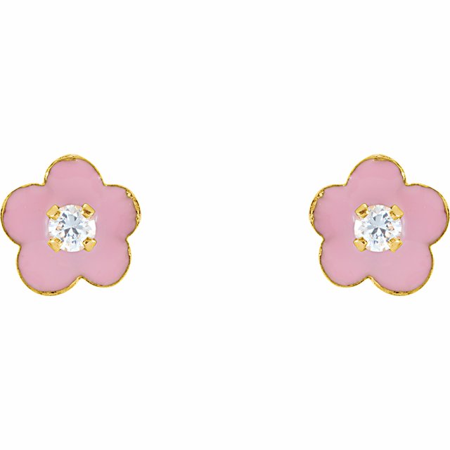 Youth Enamel Flower Earrings