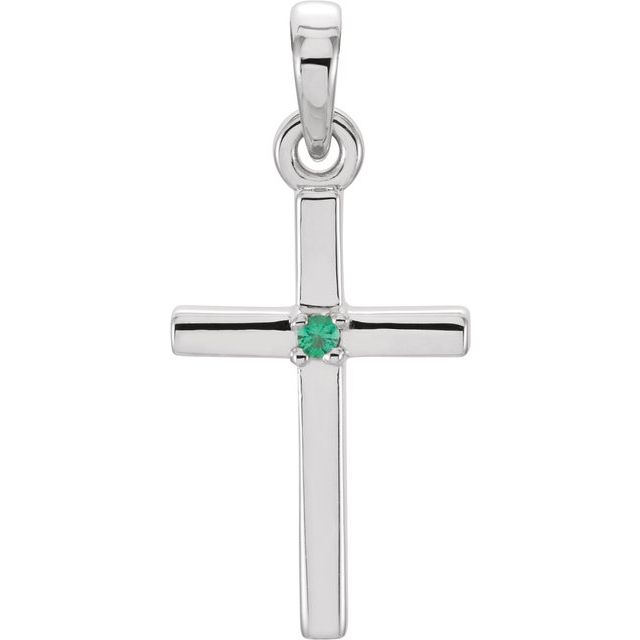 Birthstone Cross Pendant