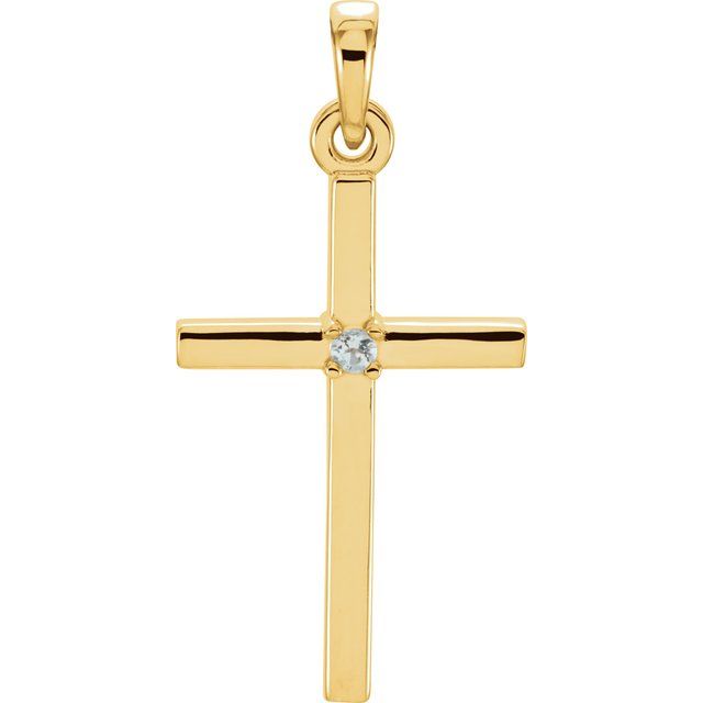 Birthstone Cross Pendant