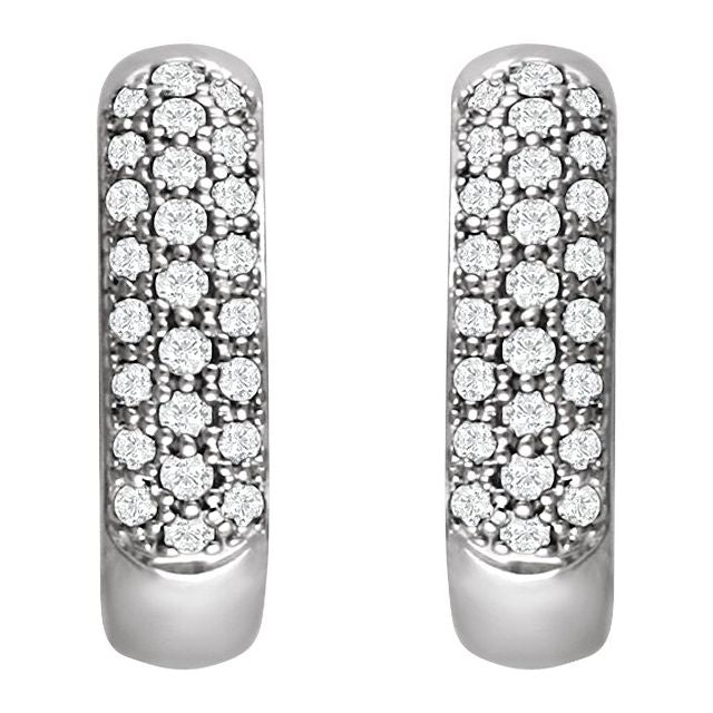 Pavé-Style Hoop Earrings