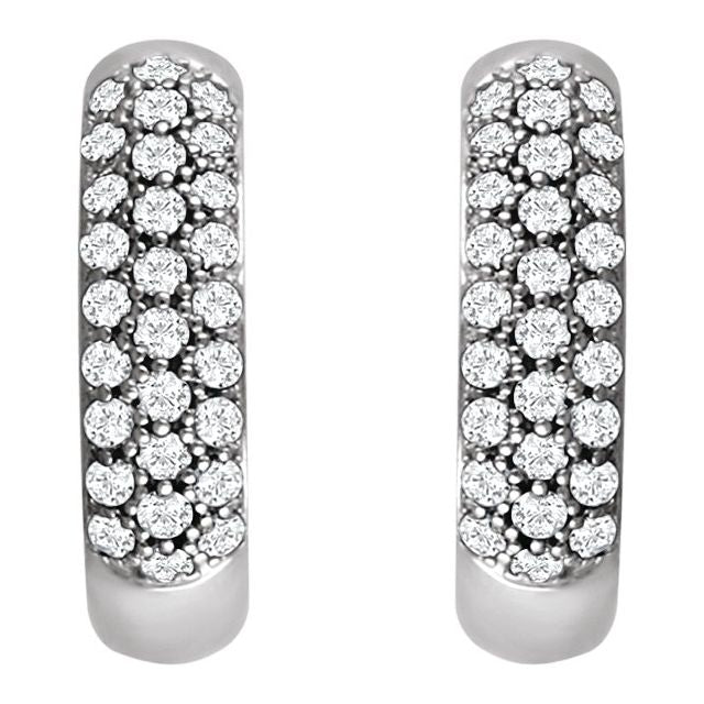 Pavé-Style Hoop Earrings