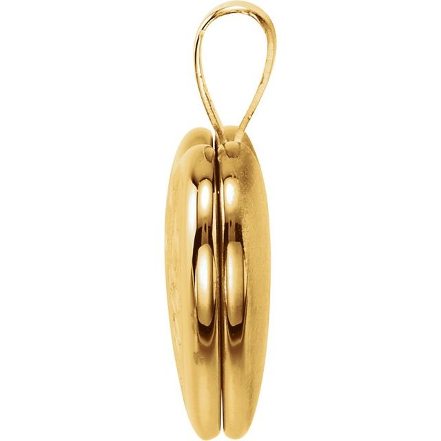 Enamel Roses & Cross Heart Locket