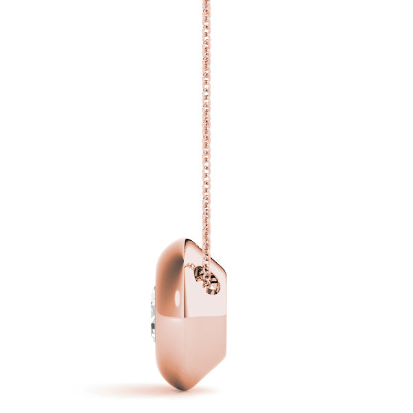 1 Carat Lab Diamond Rose Gold Solitaire Pendant