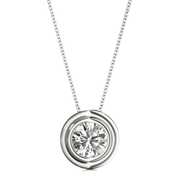 1 CT Lab Diamond Solitaire Pendant
