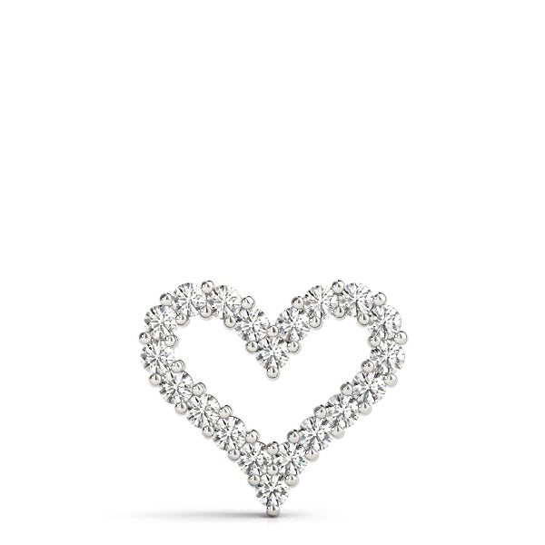 Lab Diamond Heart Pendant in Fine Gold