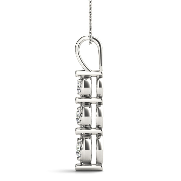 Lab Diamond 3 Stone Pendant