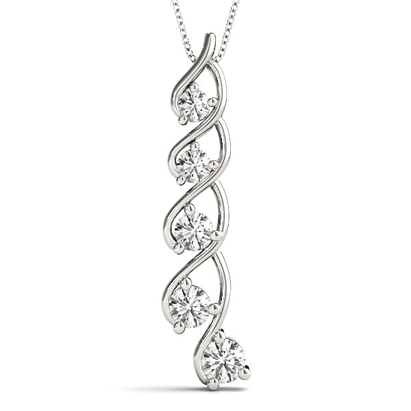 14K Gold Lab Diamond Journey Pendant