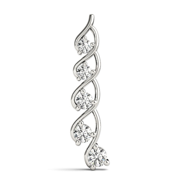 14K Gold Lab Diamond Journey Pendant