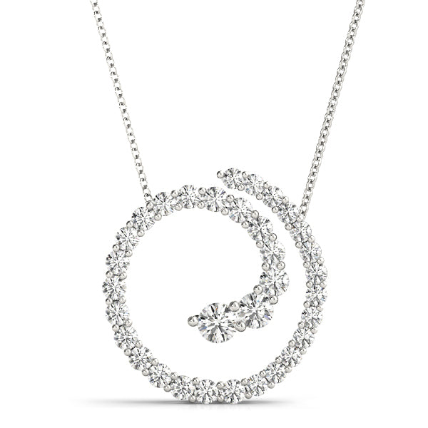 14K Gold Lab Diamond Journey Pendant