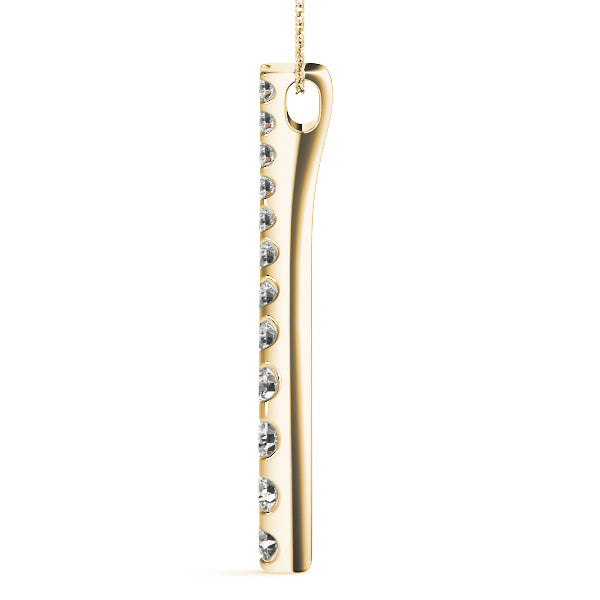 14K Yellow Gold Diamond Journey Pendant