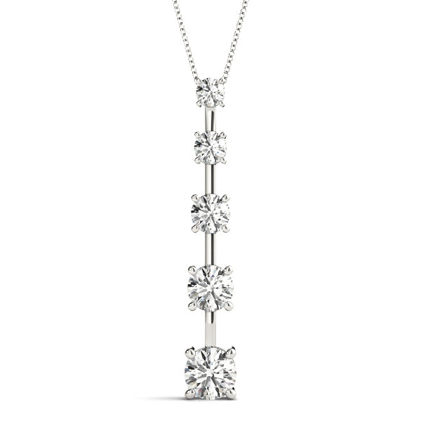 14K Gold Lab Diamond Journey Pendant