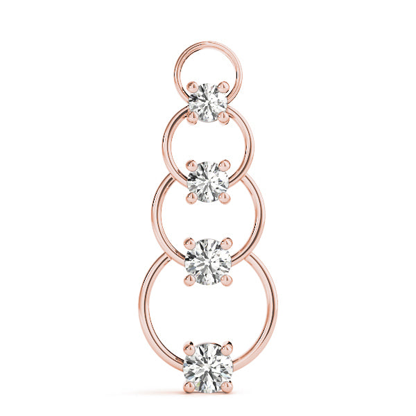 14K Rose Gold Lab Diamond Journey Pendant