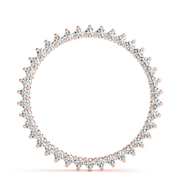 14K Rose Gold Diamond Circle Pendant