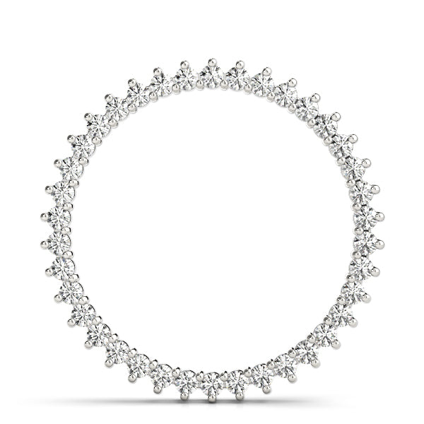 Lab Diamond Circle Pendant in Precious Metals