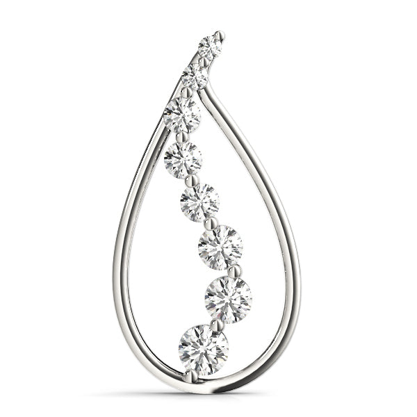 14K Gold Lab Diamond Journey Pendant