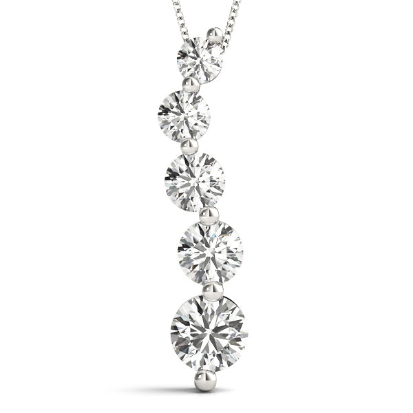 14K Gold Lab Diamond Journey Pendant