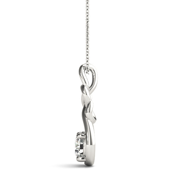 Lab Diamond Love Knot Pendant