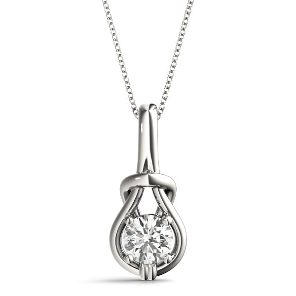 1 CT Lab Diamond Love Knot Pendant