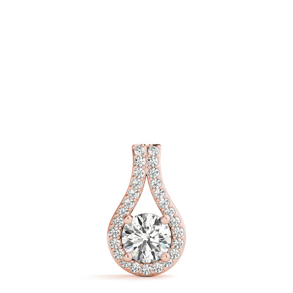 Rose Gold Lab Diamond Solitaire Pendant