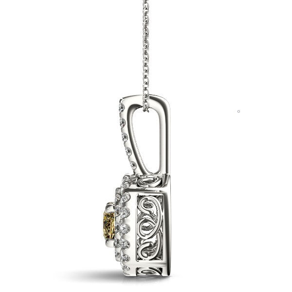 Lab Diamond Round Halo Pendant