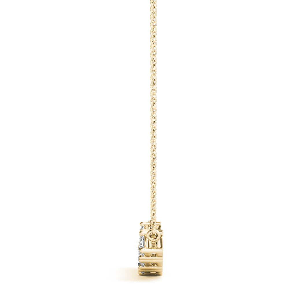 14K Yellow Gold 7-Stone Diamond Pendant