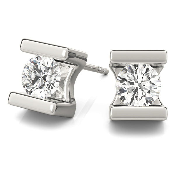 Lab Diamond 0.5CT Round Stud Earrings 14K Gold