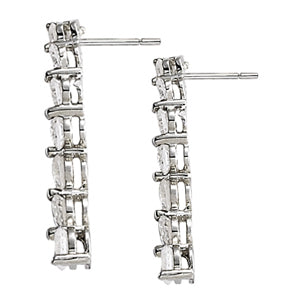 Lab Diamond Journey Round Stud Earrings