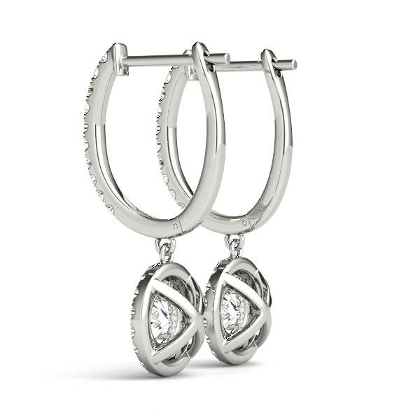 Lab Diamond Halo Round Earrings
