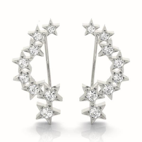 Lab Diamond Ear Climbers