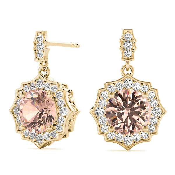 14K Yellow Gold Lab Diamond Stud Earrings