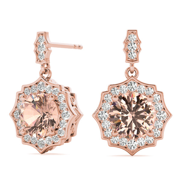 Rose Gold Lab Diamond Stud Earrings