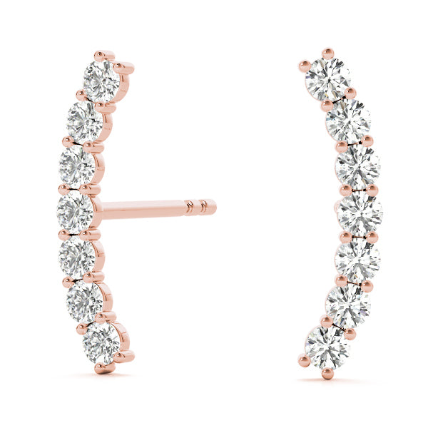 Rose Gold 5-Stone Lab Diamond Earring Jackets