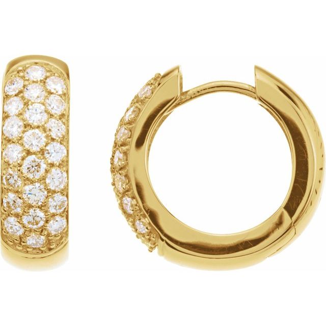 Pavé-Style Hoop Earrings
