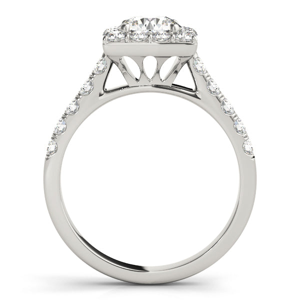 Round Diamond Halo Engagement Ring