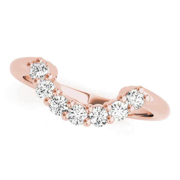 14K Rose Gold 3/8 ct Diamond Wedding Band