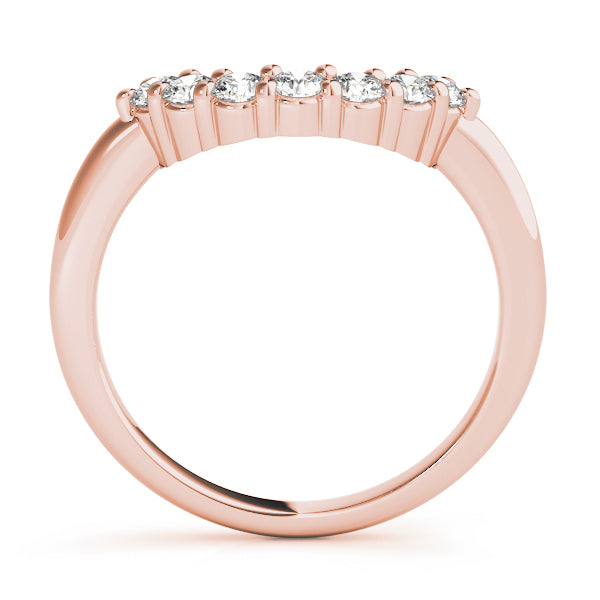 14K Rose Gold 3/8 ct Diamond Wedding Band