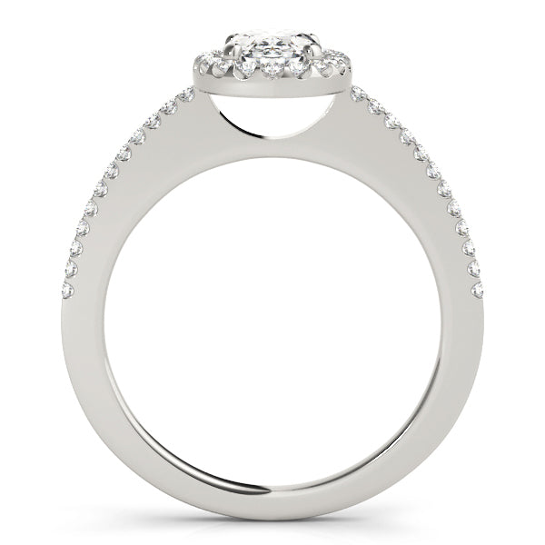 Oval Diamond Halo Engagement Ring
