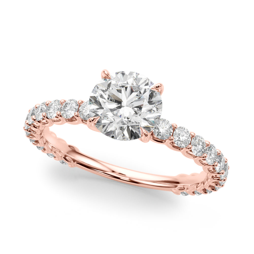14K Rose Gold 1.25 ctw Diamond Engagement Ring
